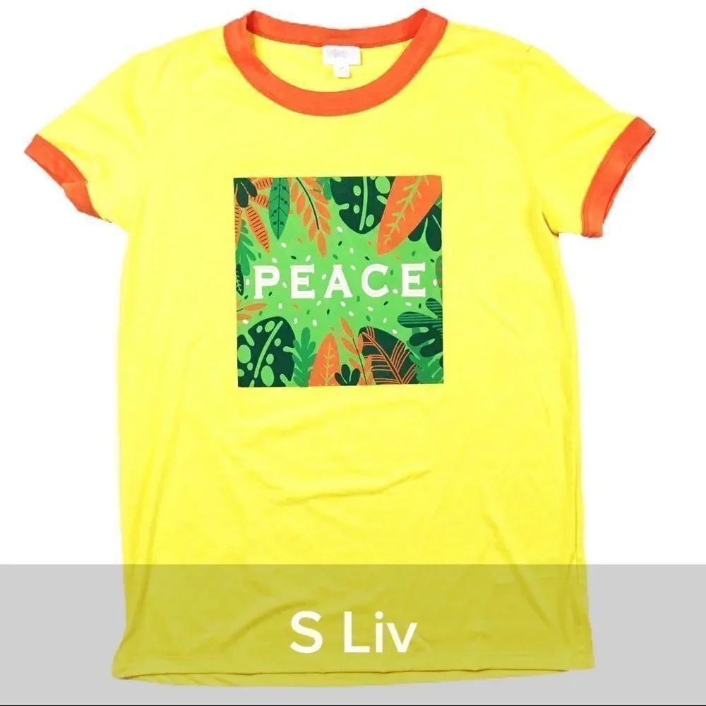 Lularoe Liv Tee Peace - Size Small